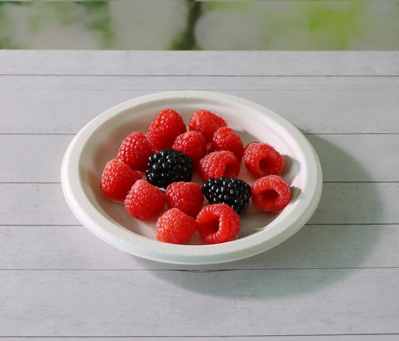 CantaGreen 6 inch Small Compostable Dessert Plates,100 Count Heavyduty Sugarcane/Bagasse and Bamboo Fibre Biodegradable Disposable Paper Plate - Image 4